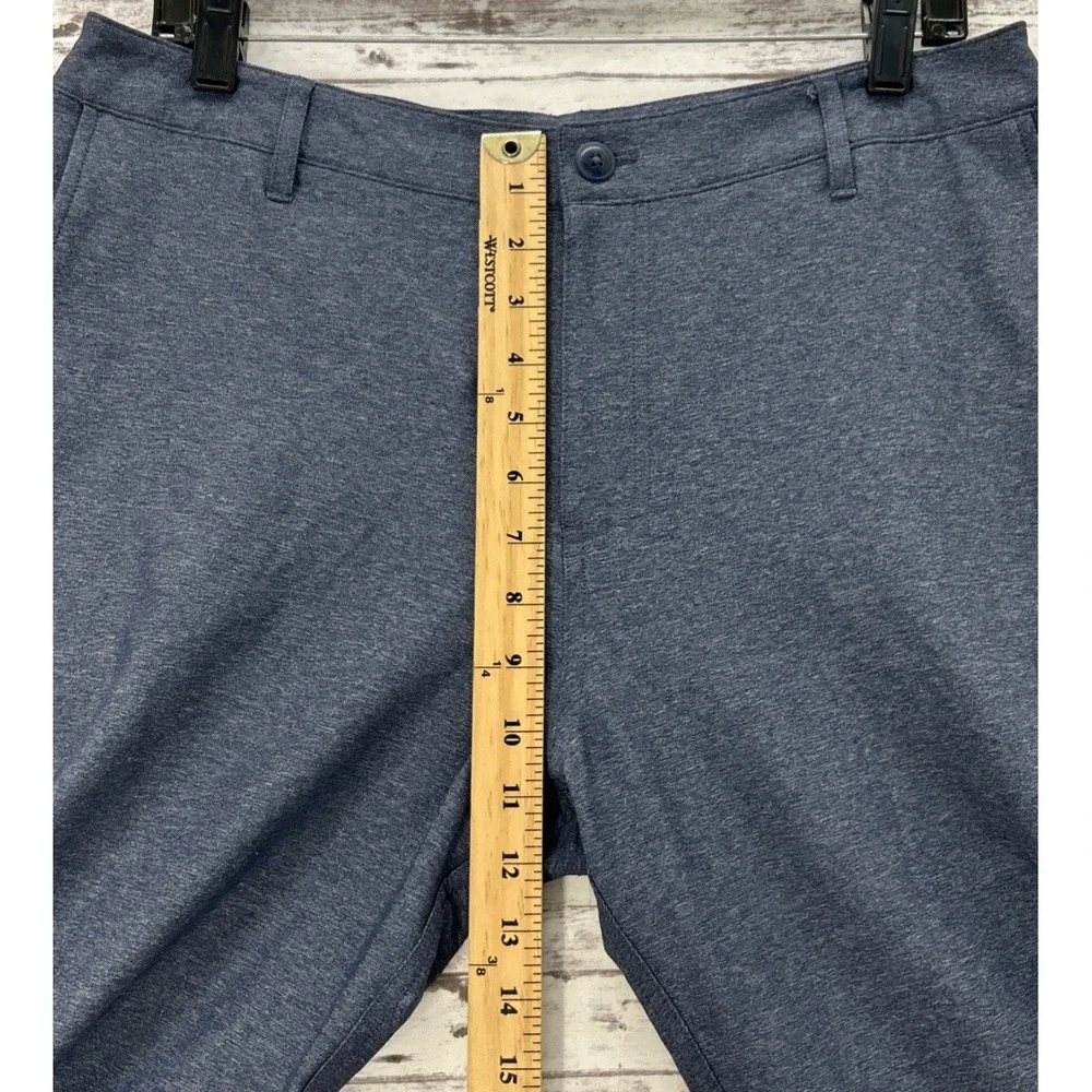 Toes on the Nose Golf Pants Men 32x30 Stretch Lightweight Heather Gray Blue Slim